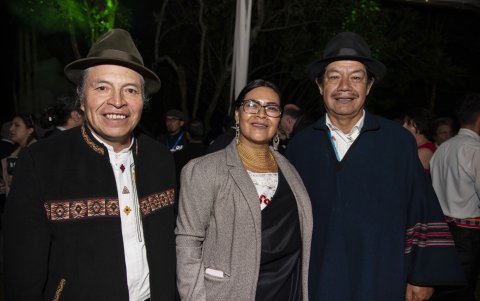Ricardo Ulcuango, Margarita Arotingo y Pedro de la Cruz.