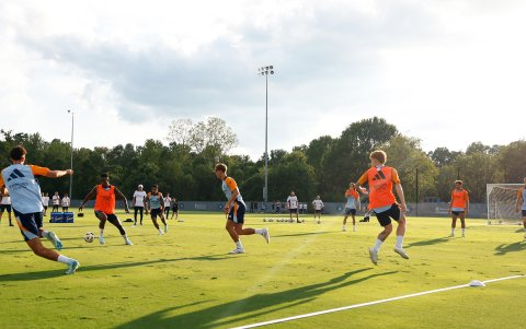Entrenamiento de Real Madrid durante su gira de amistosos de pretemporada en Estados Unidos.