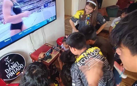 Los hijos y familiares cercanos de Daniel Pintado vieron la carrera en París 2024