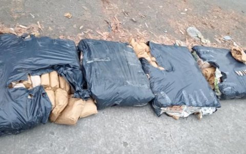 Evidencia de los explosivos incautados.