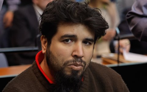 El acusado, Fernando Sabag Montiel, asiste al juzgado.