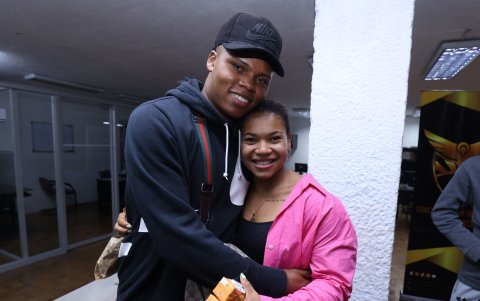 Angie Palacios con su esposo, Bryan de Jesús.