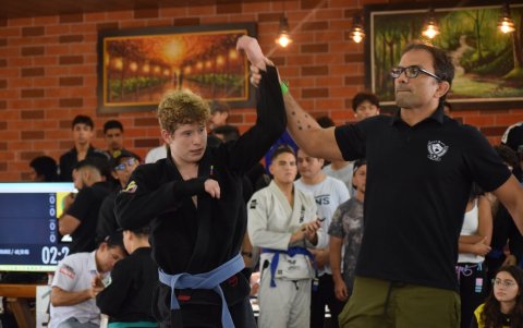 Carlos Cornejo, el 'Ruso', se proyecta como una de las promesas del jiu jitsu nacional.