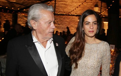 Con su hija, Anouchka.