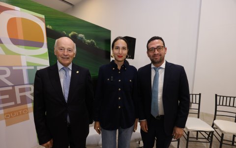 Rafael Roldán, Romina Muñoz y Nicolás Subía.