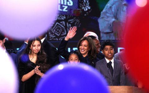 La candidata presidencial del Partido Demócrata, la vicepresidenta de EE.UU., Kamala Harris.