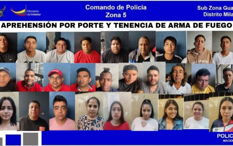 Los detenidos en la narcofiesta.