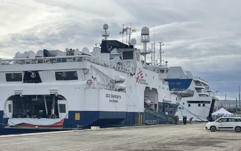 Imagen de archivo del Geo Barents en el puerto de Siracusa.