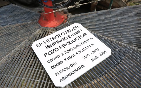 Detalle del cierre del primer pozo del Bloque 43-ITT