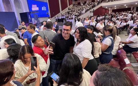 Evento. Entre los funcionarios públicos que asistieron al programa del MIES estuvo Andrés Guschmer, ministro del Deporte.