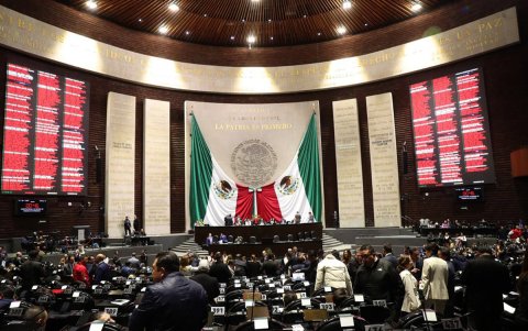 Una vista general del recinto de la Cámara de Diputados, en Ciudad de México.