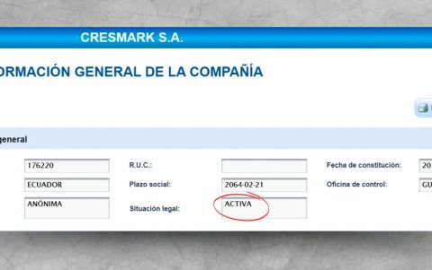 Según la Supericias, la empresa de Dritan Gjika sigue activa.