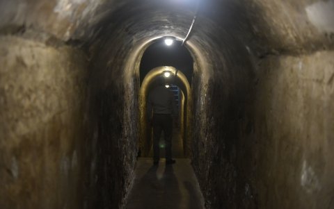 El túnel se puede visitar durante el recorrido.