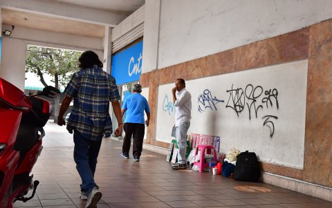EXPRESO registró las paredes vandalizadas del centro de Guayaquil el pasado 20 de agosto