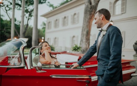 Maria Andrea y Jeff en una foto para el recuerdo.