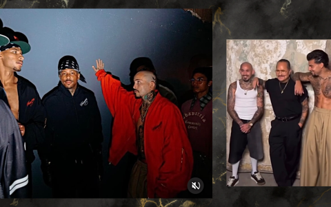 Detrás de pasarela junto con más influencers donde los paparazzis no faltaron.