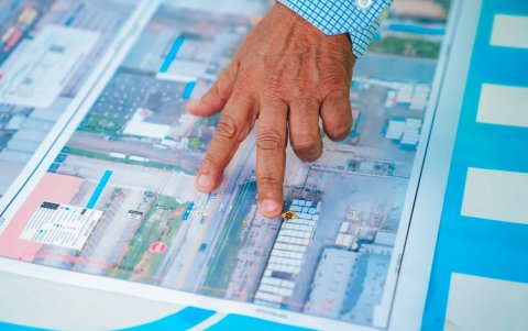 Plano de la obra vial en sector industrial de Durán.