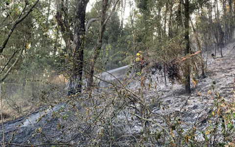 El incendio en El Panecillo ya fue controlado según Bomberos Quito.