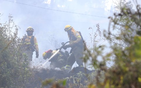 Pasadas las 17:30 se sofocó el fuego. Se trabajaba en el enfriamiento.