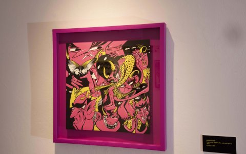 La obra de Tapia se centra en el dibujo y la gráfica.