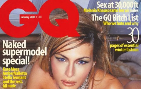 Melania Trump en la portada de la revista GQ, edición de enero del año 2000.