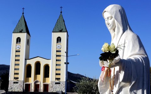 El santuario mariano de Medjugorje, en el sur de Bosnia-Herzegovina
