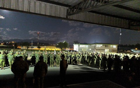 Fuerzas Armadas se preparaban para el patrullaje.