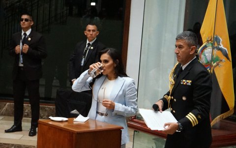 La vicepresidenta Abad, quien permanece fuera del país desde diciembre de 2023, tiene una desaprobación de gestión que supera el 60%, según Perfiles de Opinión.