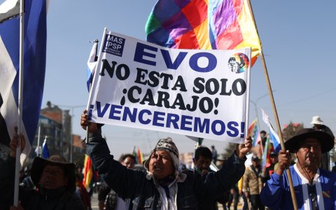 Simpatizantes del expresidente de Bolivia (2006-2019)