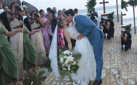 José y María José luego de la ceremonia.