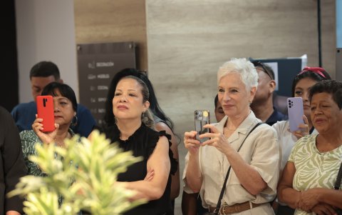 Susy Hidalgo disfrutó del encuentro.