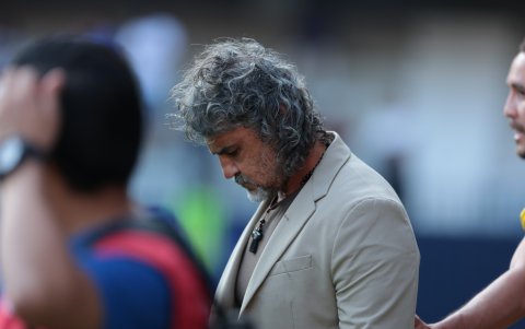 Leonel Álvarez en el partido de Emelec frente a Aucas (0-0)