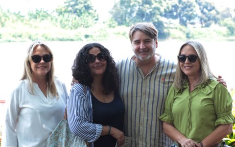 Karina Nogales, María Fernanda Ayala, Joaquín Moscoso y Karen Nogales.