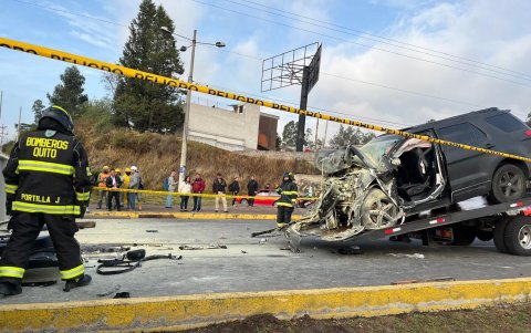 Así quedo el carro de Marco Angulo involucrado en el accidente de transito.