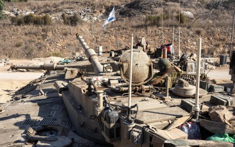 Parte de los equipos de ataque del Ejército de Israel de la División acorazada 146 comenzó ayer a realizar 