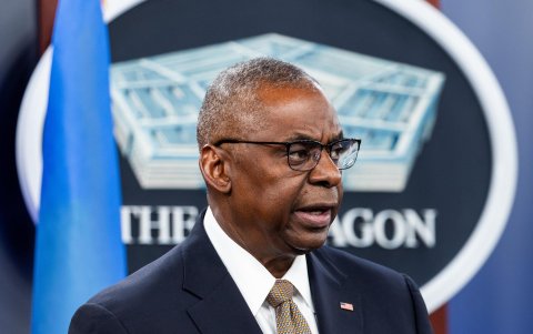 El secretario de Defensa de Estados Unidos, Lloyd Austin, en el Pentágono, en Arlington, Virginia, EE.UU.
