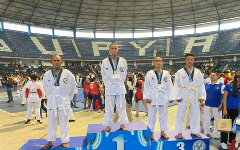 El podio del torneo interfuerzas que se dio en Guayaquil.