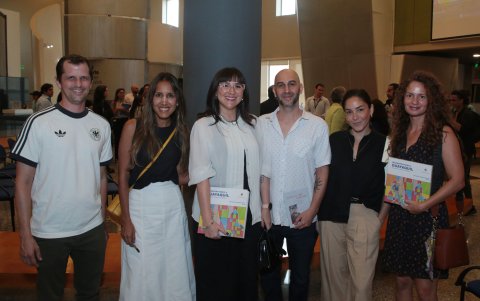 Christian Bruckmann, Cristina Correa, Elvira Plaza, Ricardo Coello, Adriana Ortiz y Estefanía Baquerizo.