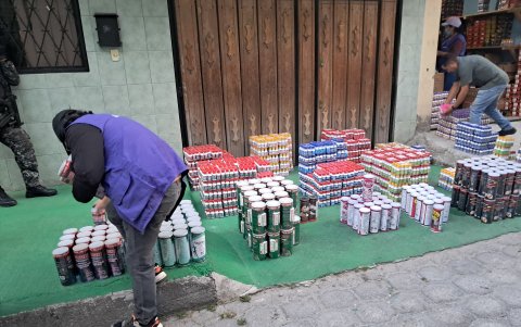 Los productos decomisados fueron trasladados a las bodegas de la Policía Nacional para su posterior destrucción.