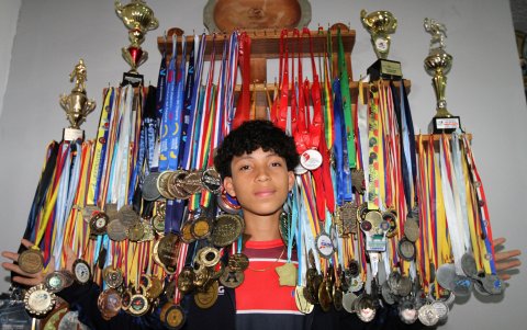 Boris Jeriel ha conquistado medallas y trofeos a nivel local e internacional.
