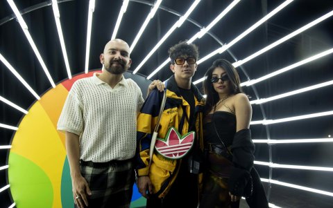 Emilio Morán, Fabián Quelal y Camila Parra.