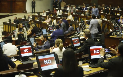 Revolución Ciudadana y el Partido Social Cristiano fueron las bancadas que estuvieron a favor de la censura y destitución de Mónica Palencia.