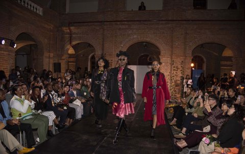 Una pasarela fue parte de las propuestas realizadas en el marco de la exposición.