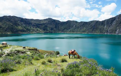 Laguna de Quilotoa es de los principales atractivos turísticos del país.