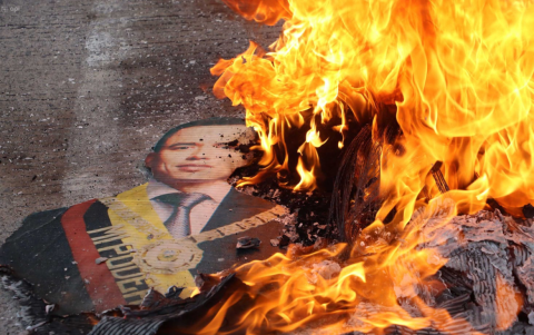 El presidente Daniel Noboa enfrenta su segunda protesta en la capital en lo que va de su gobierno, que inició hace casi un año.