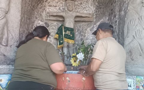 La ruta del Señor de Belén es  visitada por familiares de migrantes.