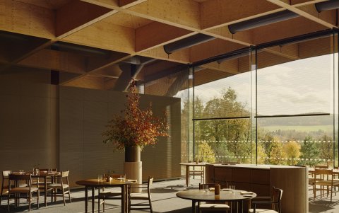 El comedor del restaurante 'TimeSpirit' de los hermanos Roca en la destilería The Macallan, en Escocia.