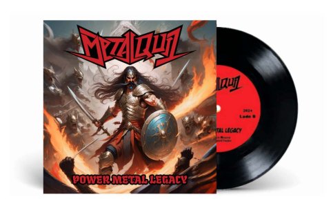 Imagen del disco 'Power metal legacy' de Metalquil, formato 7 pulgadas, en el que trabajó el ingeniero Humberto Zamora, en HUM60hz