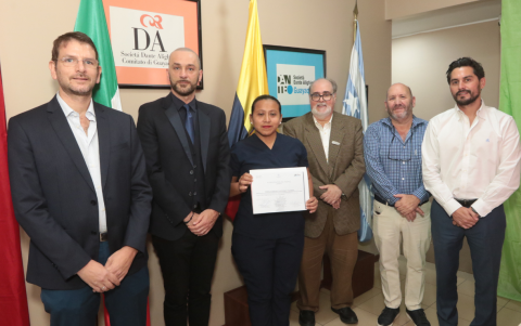 Luigi Orlandi, Mirko Costa, Fabiola Asitimbay, Francesco Aycart, Xavier Luque y Andrés Aguirre.