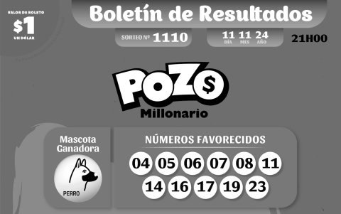 BOLETIN POZO 1110, REVANCHA 97 - LUNES 11 DE NOVIEMBRE 2024